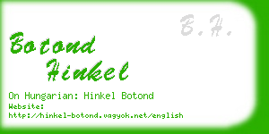 botond hinkel business card